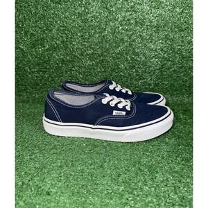 Vans Women Size 6.5 Classic Lace Up Navy Blue Skate Shoes Casual Walking Sneaker